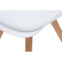 Krzesło do jadalni biała ekoskóra GOJA
