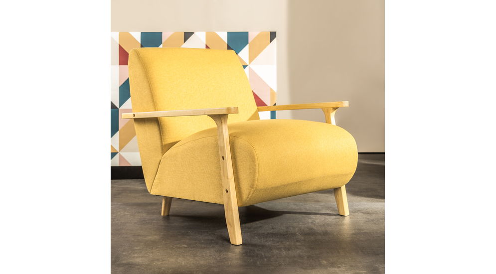 Fotel wypoczynkowy żółty SURSA