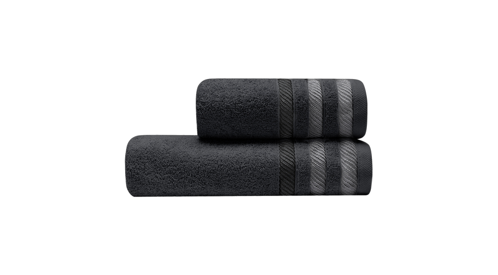 Ręcznik czarny MOSS 70x140 cm