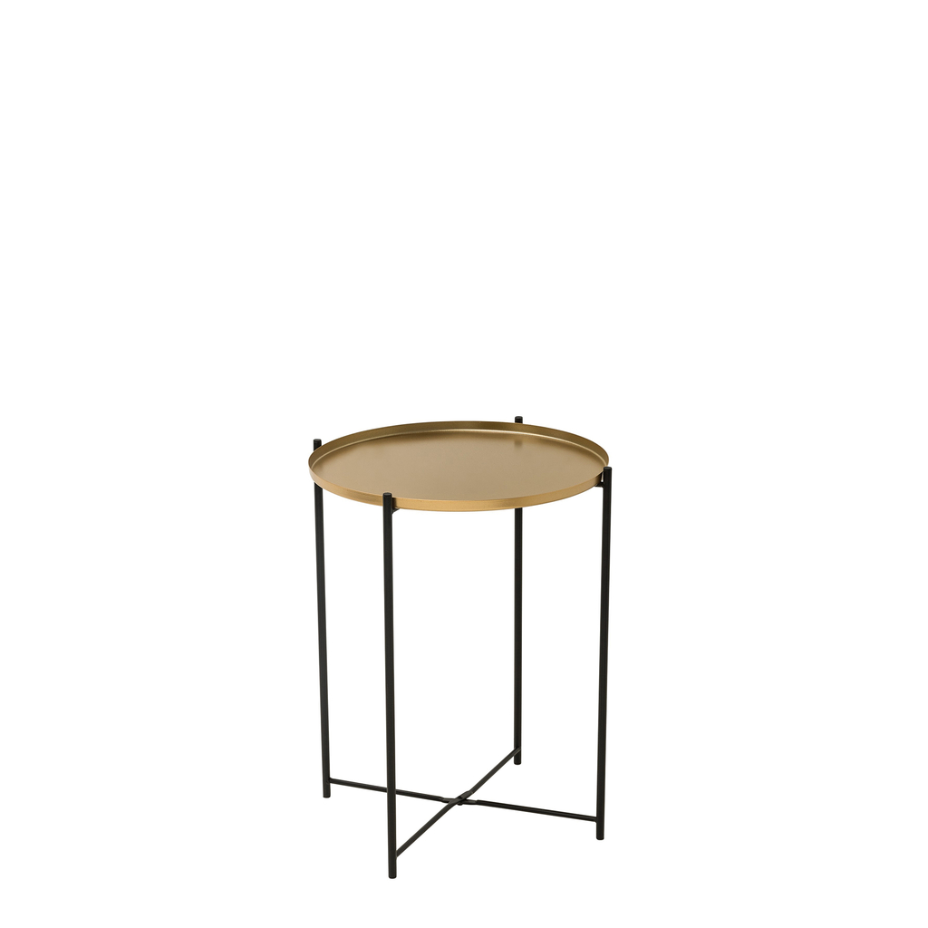 Stolik kawowy okrągły złoty 35 cm