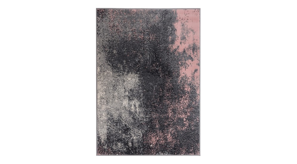 Dywan abstrakcyjny szaro-różowy NEBULA 120x170 cm