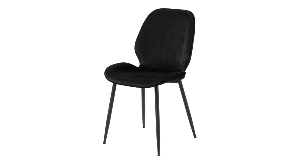 Krzesło welurowe czarne ALTO