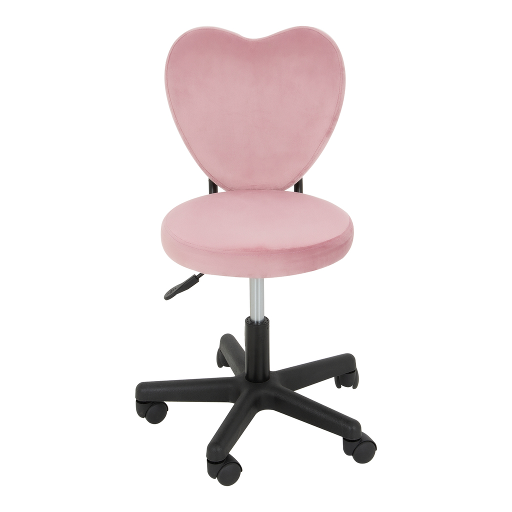 Fotel biurowy serce różowy LOVIN