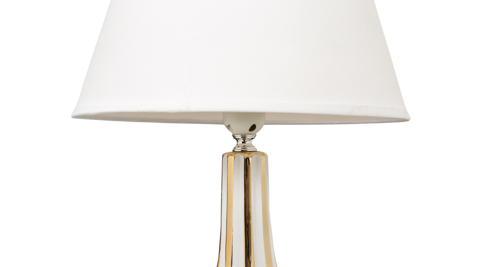 Lampa stołowa 7113 biało-złota