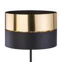 Lampa podłogowa nowoczesna abażur czarno-złoty HILTON