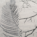 Dywan szaro-kremowy w liście SUNSET 80x150 cm