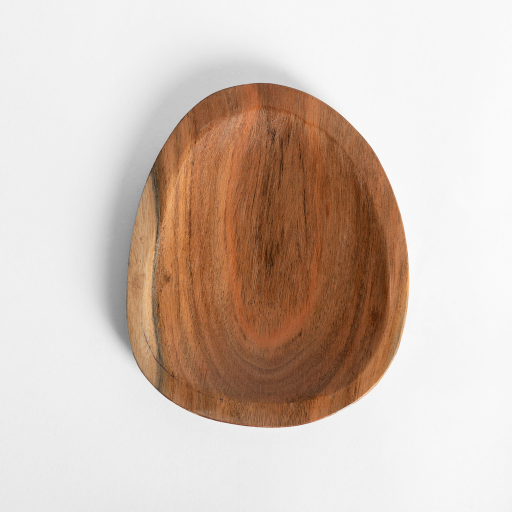 Talerz z drewna akacjowego 16x13 cm