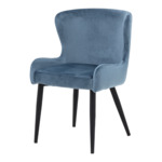 Krzesło tapicerowane niebieskie LONI