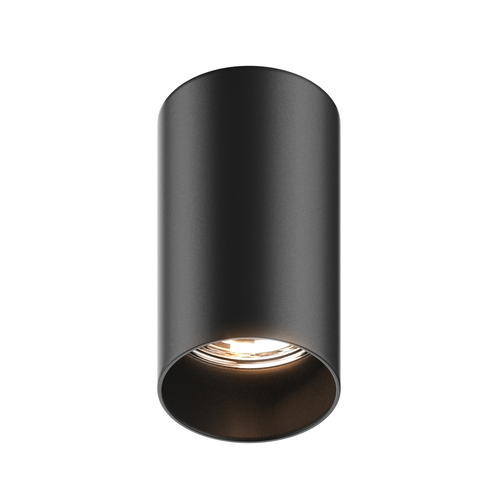 Czarny reflektor TUBA to oświetlenie o kształcie walca, mocowane do sufitu. Prosty, minimalistyczny design doskonale pasuje do nowoczesnego wnętrza.
