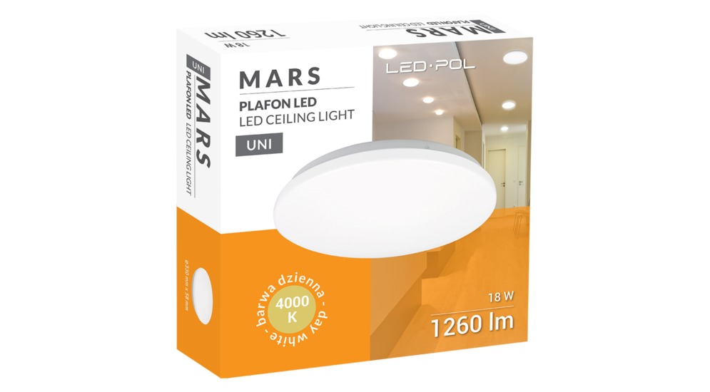Plafon ORO-MARS LED 18W-DW