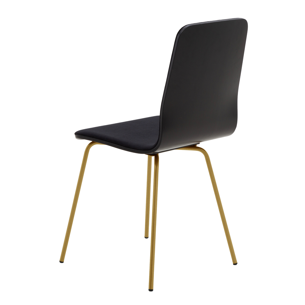Krzesło czarne na złotych nogach VINGE