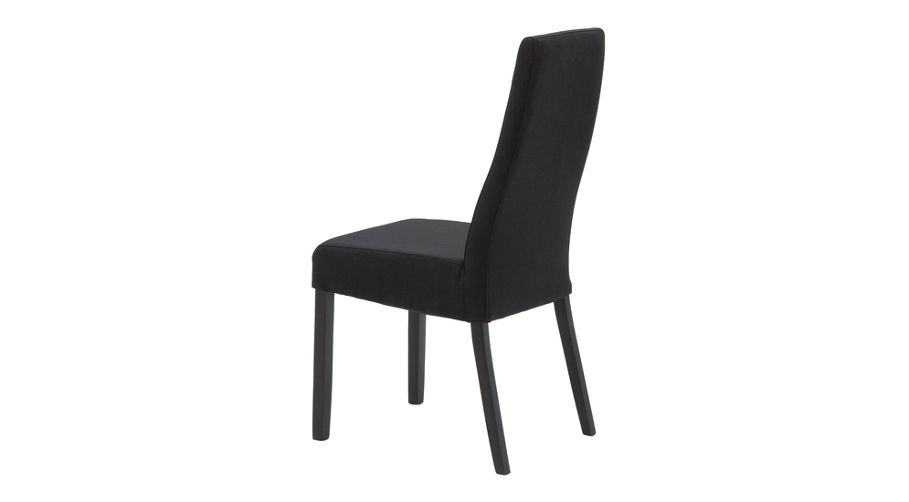 Krzesło tapicerowane czarne EMISA buk black
