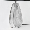 Lampa stołowa ceramiczna spiral srebrno-biała, 45 cm