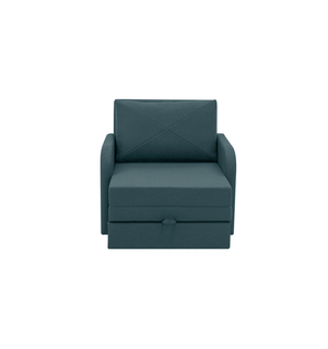 Sofa jednoosobowa rozkładana zielononiebieska FLOP