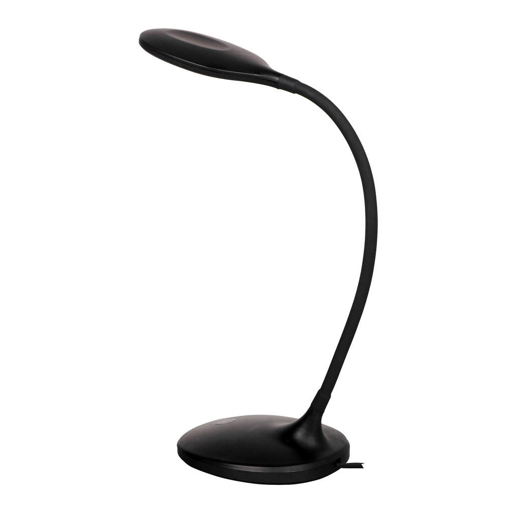LETTA to lampa biurkowa o elastycznym ramieniu. Została wykończona czarnym kolorem, posiada regulowane natężenie światła i emituje strumień świetlny o wartości 600 lumenów.