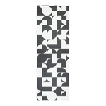 Mata podłogowa kuchenna czarno-biała geometryczna 67x200 cm