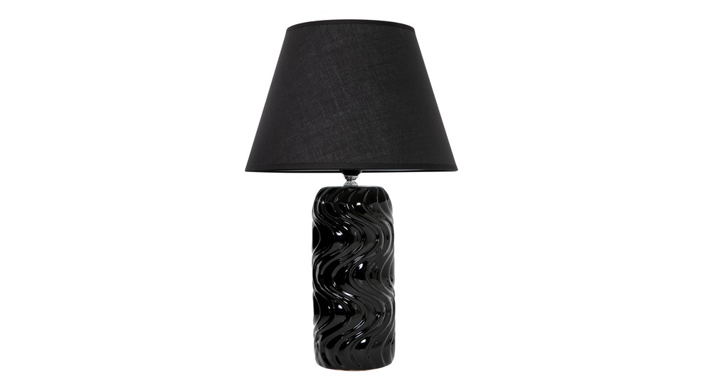 Lampa stołowa ceramiczna czarna 46,5 cm