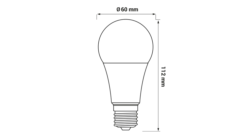 Żarówka LED E27 12W barwa ciepła ORO-ATOS-E27-A60-12W-WW