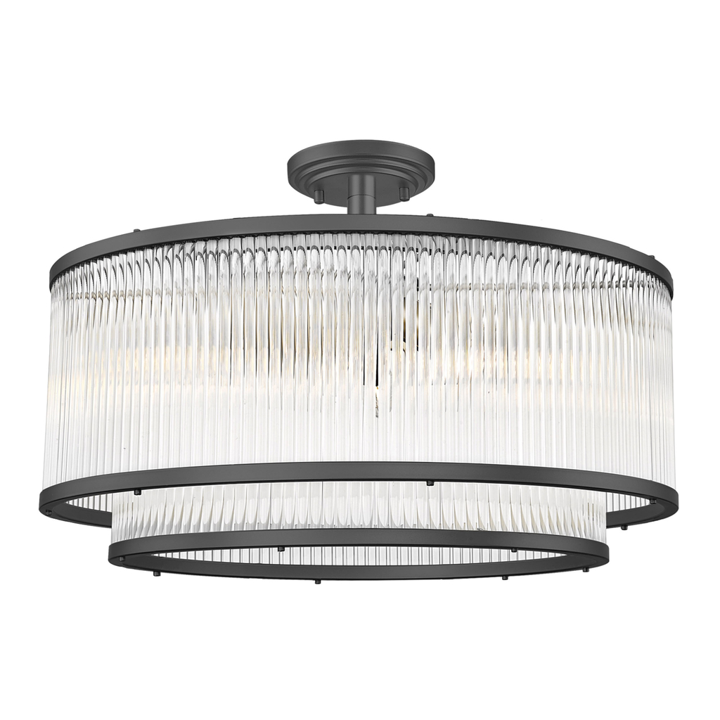 Lampę sufitową SERGIO o średnicy 50 cm możesz wykorzystać jako ozdobę oraz oświetlenie dla pokoju dziennego, salonu lub jadalni.
