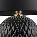 Lampa stołowa ceramiczna czarna SANTANA