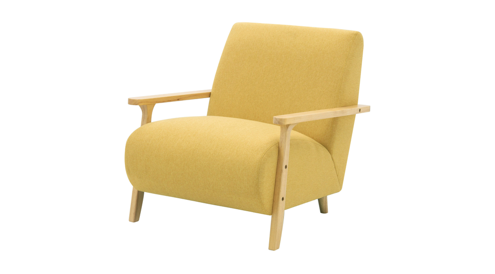 Fotel wypoczynkowy żółty SURSA