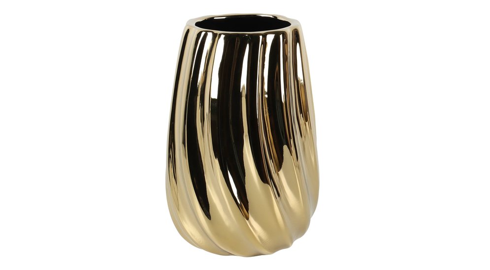 Wazon ceramiczny glamour  złoty 25 cm