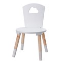 Krzesło dla dzieci białe z chmurką