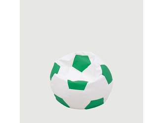 Puf dla dzieci piłka biało-zielony SPORT M