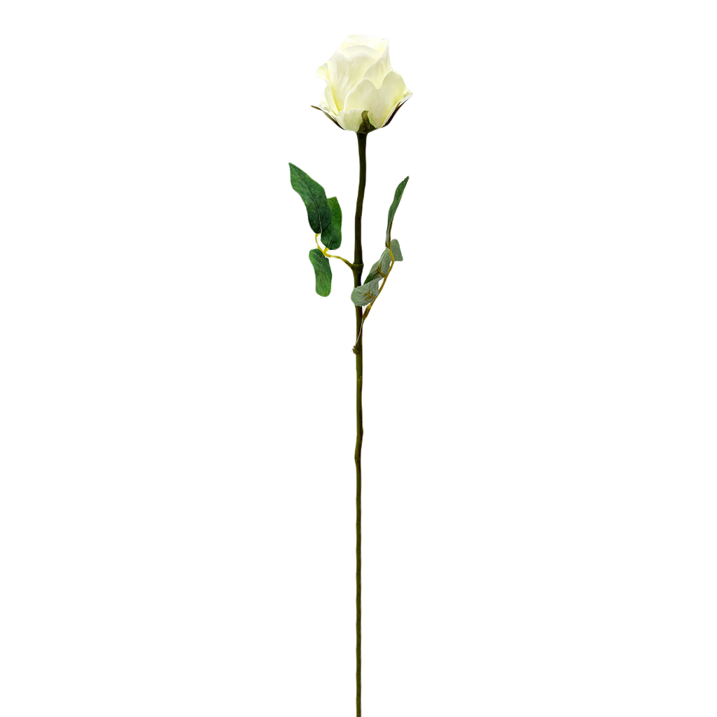 Kremowa wysoka róża ze sztucznego tworzywa