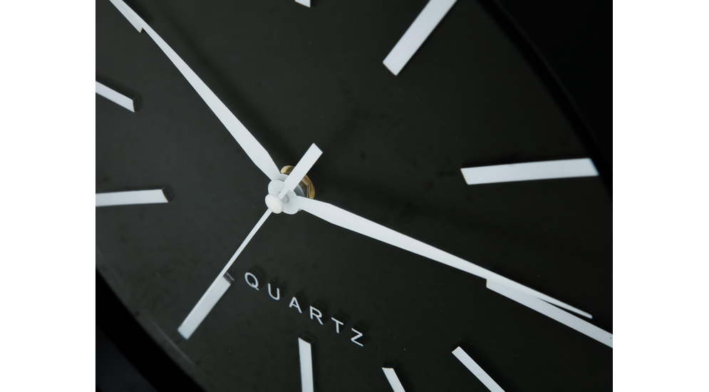 Zegar ścienny czarny 30,5 cm