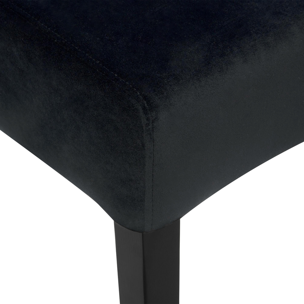 Krzesło tapicerowane czarne SORIN