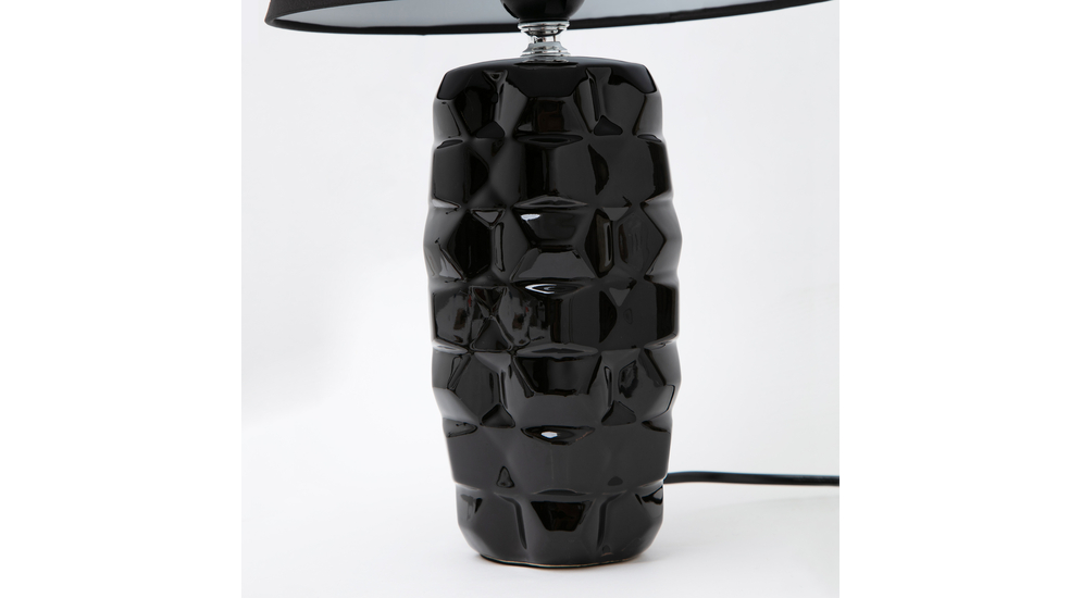 Lampa stołowa ceramiczna pine czarna 39 cm