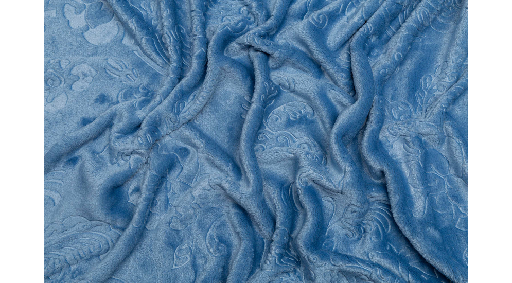 Koc FLORI niebieski 130x160 cm