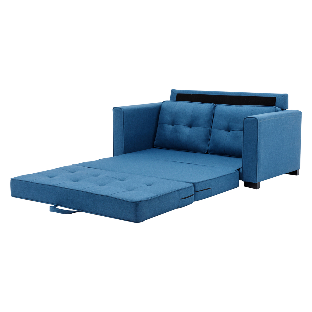 Sofa rozkładana 2-osobowa niebieska WARIANO