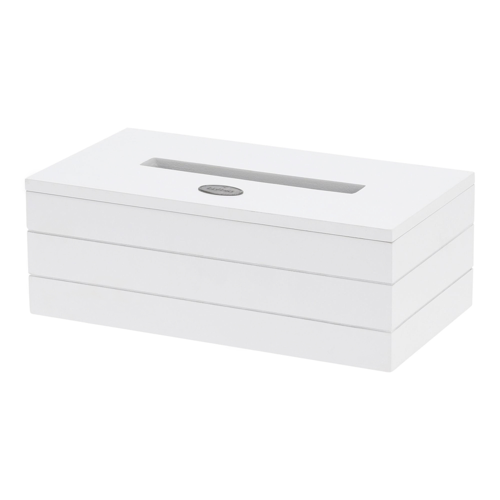 Pudełko na chusteczki drewniane białe 25x13x9 cm