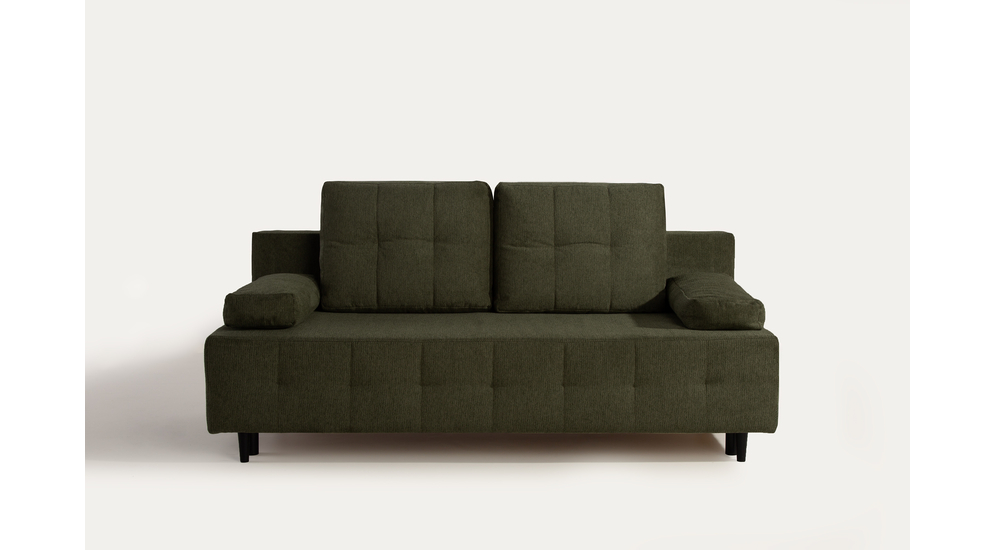 Sofa rozkładana 3-osobowa oliwkowa ARIEL