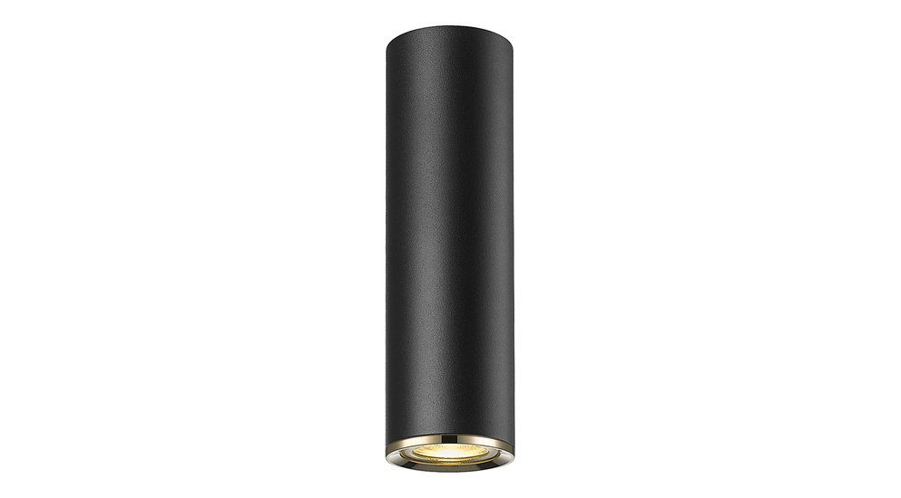 Lampa sufitowa tuba czarno-złota LOYA 20 cm