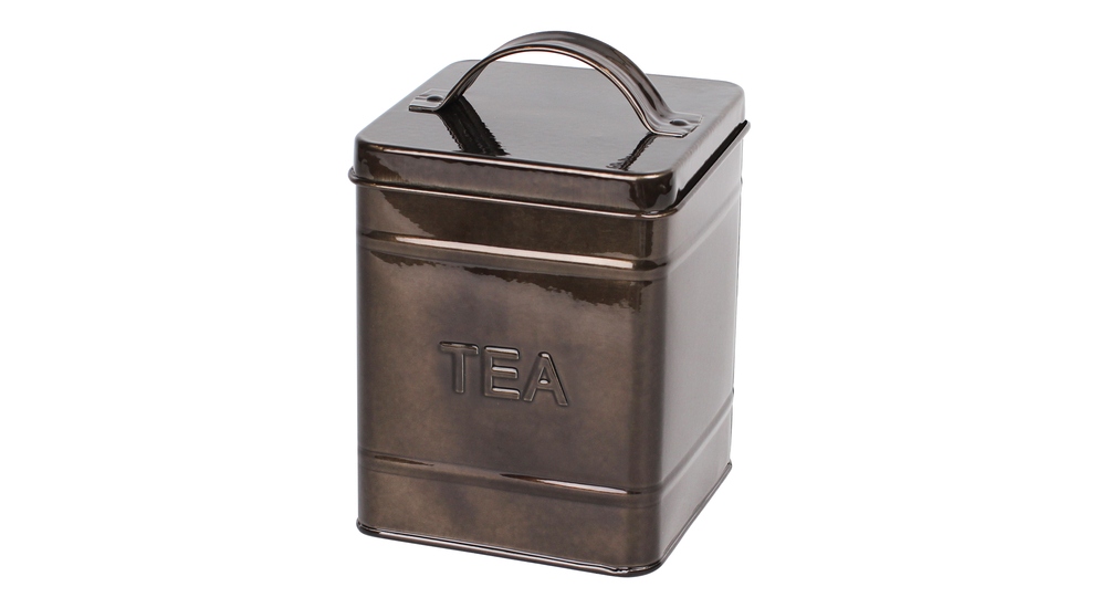 Pojemnik na herbatę czarny BLACK 14 cm