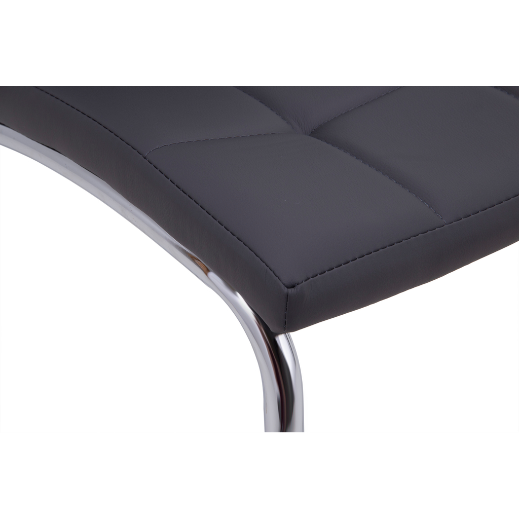 Krzesło nowoczesne z szarej ekoskóry PRIMA II