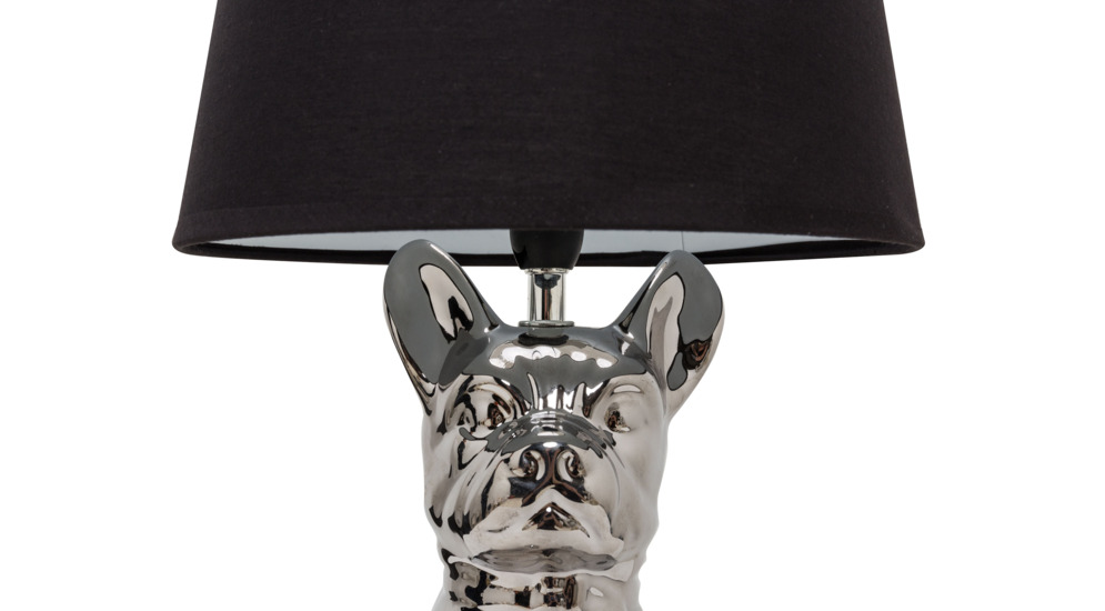 Lampa stołowa 36353-1 srebrno-czarna