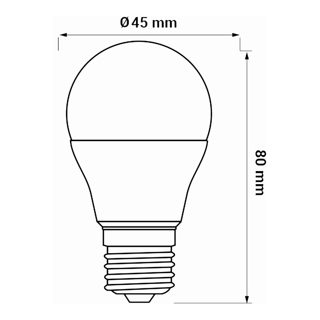 Żarówka LED E27 5W barwa ciepła ORO-E27-G45-TOTO-5W-WW