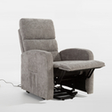 Fotel wypoczynkowy z funkcją relaks szary EXMANO