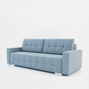 Sofa rozkładana z pikowaniem szaroniebieska LILA