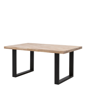 Stół industrialny z drewnianym blatem z nogami U IRIS 200x100 cm
