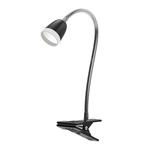 Lampa biurkowa LED z klipsem czarna ORO LARUS