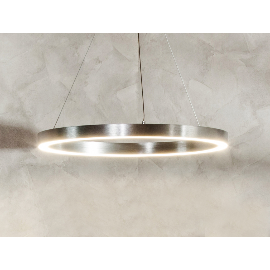 Lampa wisząca LED srebrna CARLO 60 cm