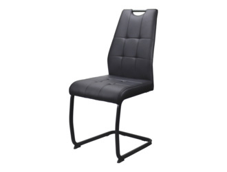 Krzesło pikowane czarne ATOLA