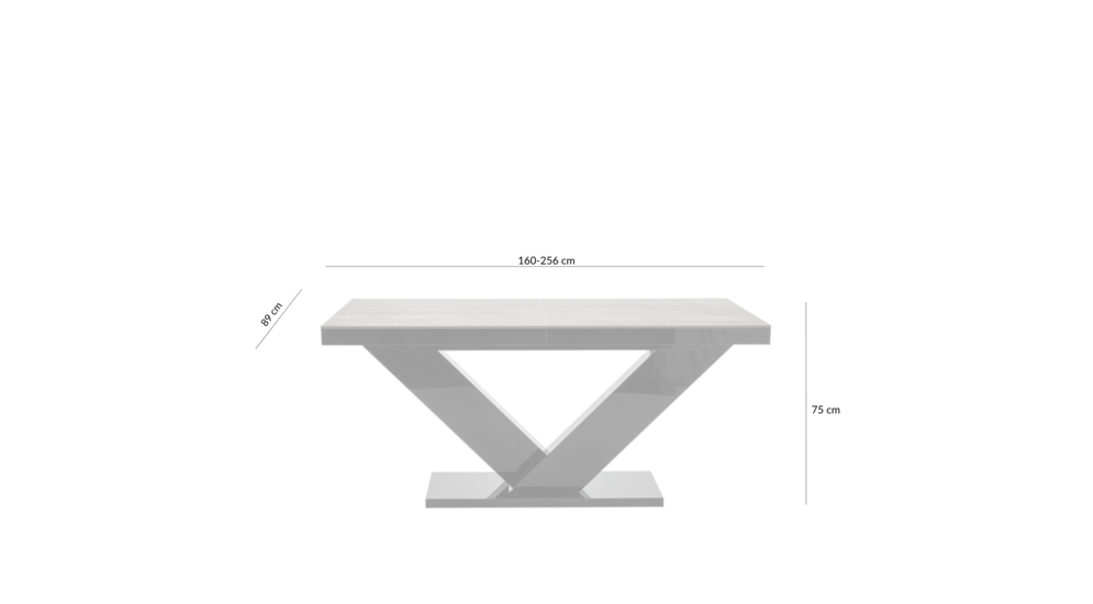 Stół rozkładany VICTORIA czarny / nadruk efekt rdzy mat