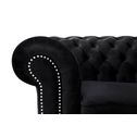 Sofa 4-osobowa glamour czarna CHESTER