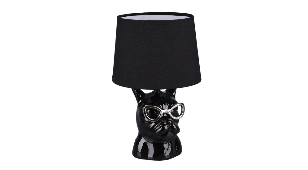 Designerska lampa stołowa ceramiczna czarna DOSY